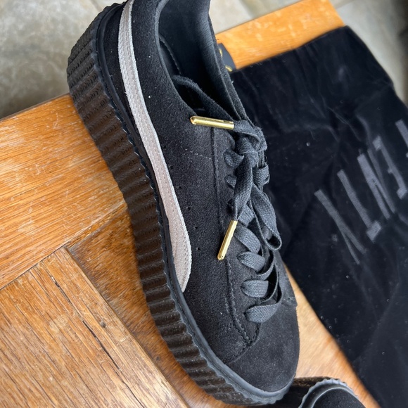 Puma X Fenty Rihanna Creepers- Black w/ White Suede- Never Worn - Picture 6 of 11